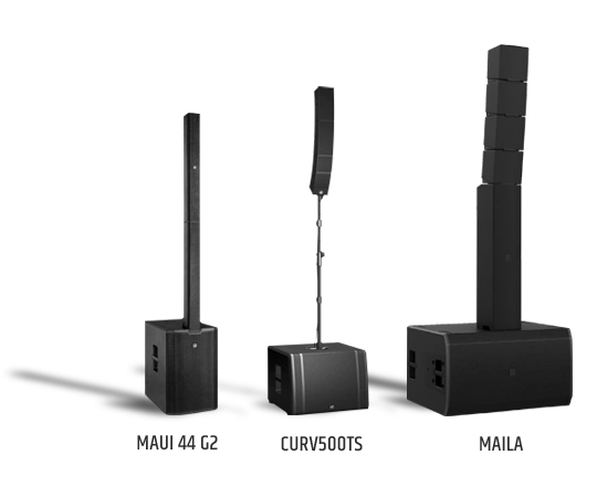 sonorização profissional sistema line array portateis